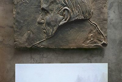 №22. metal, bronze, printing on paper  70 х 40z-22